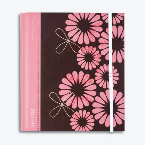 A5 pink/black notebook