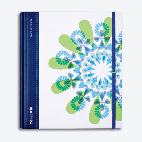 A5 blue / green notebook